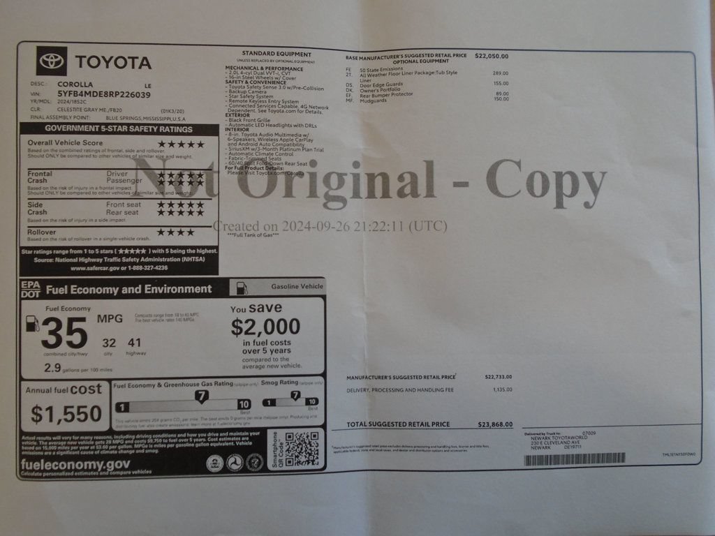 Used 2024 Toyota Corolla LE FWD image 34