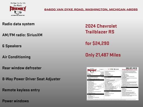 Used 2024 Chevrolet TrailBlazer RS w/ Driver Confidence Package FWD image 4
