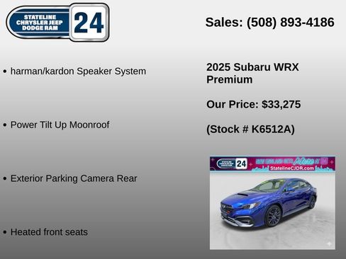 Used 2025 Subaru WRX Premium AWD/4WD image 5