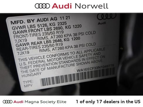Certified 2022 Audi Q3 2.0T Premium Plus w/ Premium Plus Package AWD/4WD image 3