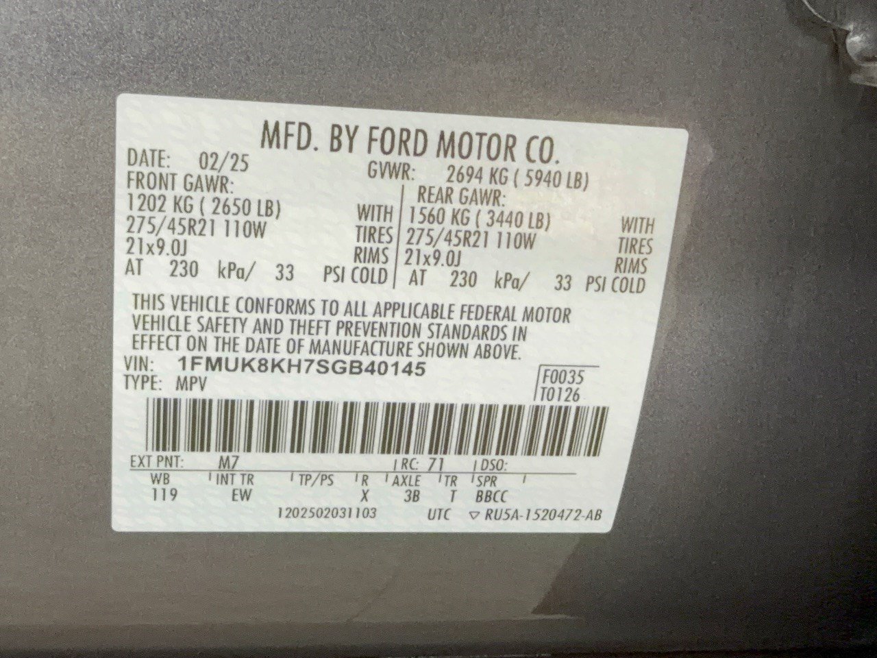 Used 2025 Ford Explorer ST-Line w/ ST-Line Street Pack AWD/4WD image 32