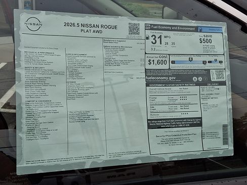 New 2026 Nissan Rogue Platinum w/ Platinum Premium Package AWD/4WD image 22