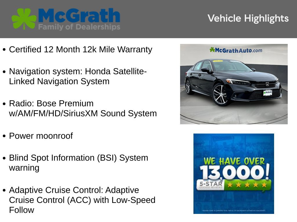 Used 2022 Honda Civic Touring image 6