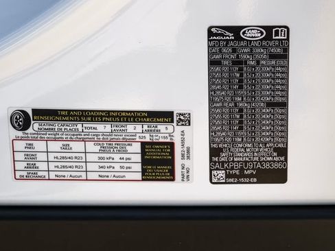 New 2026 Land Rover Range Rover Long Wheelbase SE AWD/4WD image 77