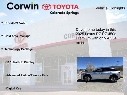 Used 2025 Lexus RZ 450e w/ Technology Package image 7