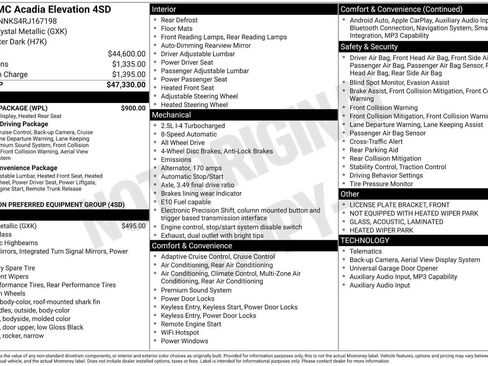 Used 2024 GMC Acadia Elevation w/ Luxury Package AWD/4WD image 30