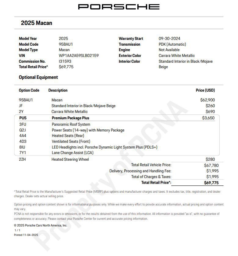 Used 2025 Porsche Macan AWD/4WD image 6
