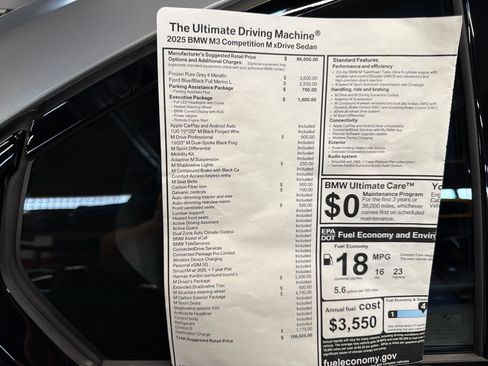 Used 2025 BMW M3 Competition w/ M Carbon Exterior Package AWD/4WD image 29