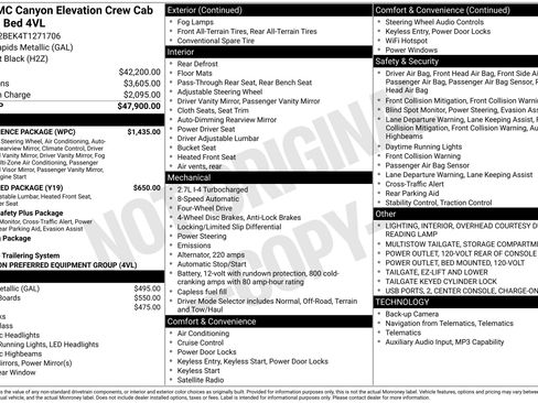 New 2026 GMC Canyon Elevation w/ Convenience Package AWD/4WD image 41
