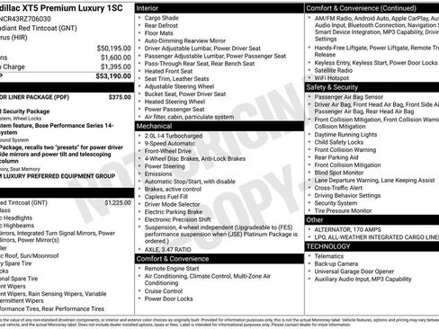 Certified 2024 Cadillac XT5 Premium Luxury w/ LPO, Floor Liner Package FWD image 3