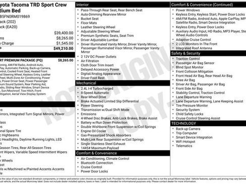 Used 2024 Toyota Tacoma TRD Sport w/ TRD Sport Premium Package image 7