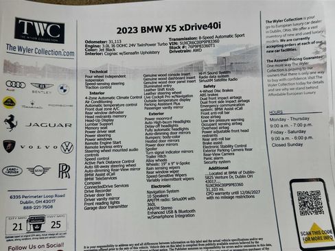 Used 2023 BMW X5 xDrive40i w/ Premium Package AWD/4WD image 48