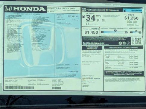 New 2026 Honda Civic Sport image 17