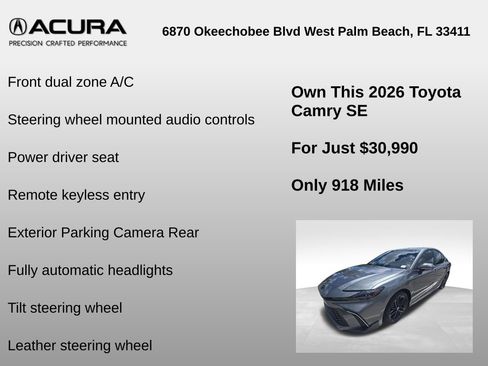 Used 2026 Toyota Camry SE FWD image 6