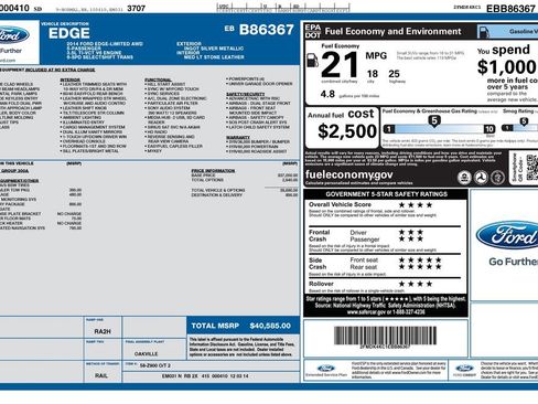 Used 2014 Ford Edge Limited w/ Driver Entry Package AWD/4WD image 4