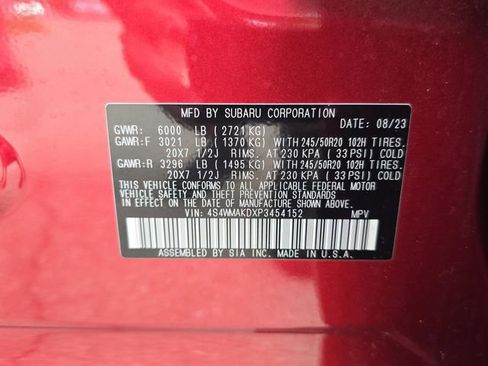 Certified 2023 Subaru Ascent Onyx Edition Limited AWD/4WD image 31