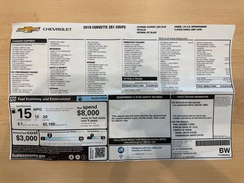 Used 2019 Chevrolet Corvette ZR1 RWD image 29