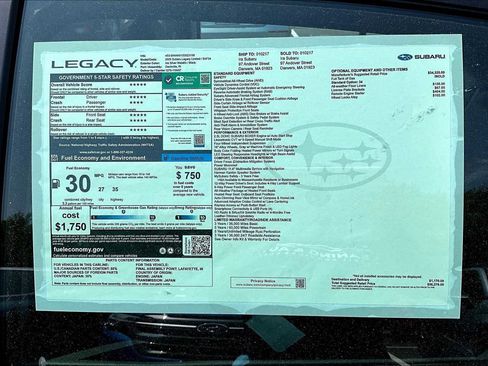 Used 2025 Subaru Legacy Limited image 19