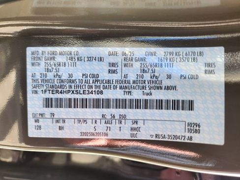 New 2025 Ford Ranger XLT w/ Equipment Group 301A High image 25