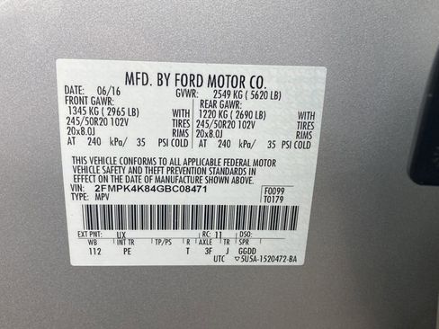 Used 2016 Ford Edge Titanium w/ Equipment Group 302A AWD/4WD image 9