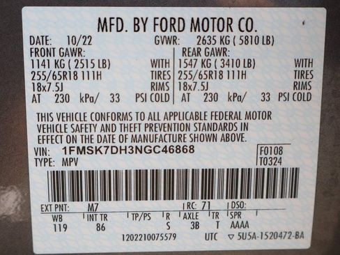 Used 2022 Ford Explorer XLT image 43