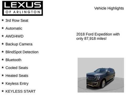 Used 2018 Ford Expedition Limited w/ Equipment Group 302A AWD/4WD image 8