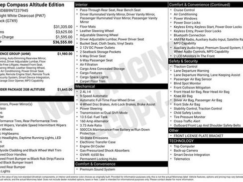 Used 2022 Jeep Compass Altitude w/ Convenience Group image 31