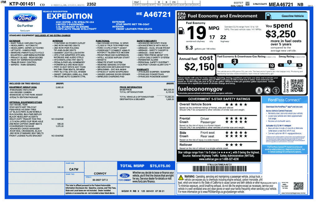 Used 2021 Ford Expedition Limited AWD/4WD image 36
