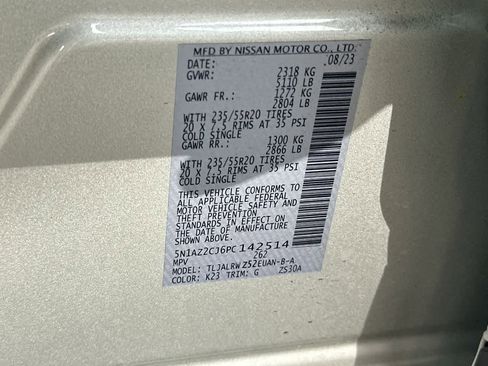 Used 2023 Nissan Murano SL w/ SL Moonroof Package FWD image 29