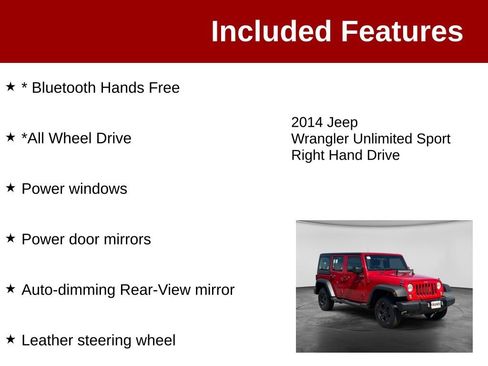 Used 2014 Jeep Wrangler Unlimited Sport AWD/4WD image 3