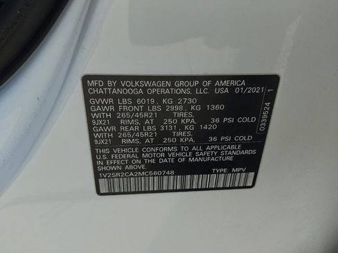 Used 2021 Volkswagen Atlas SEL R-Line AWD/4WD image 33