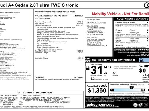 Used 2018 Audi A4 2.0T Ultra Premium Plus w/ Premium Plus Package image 7