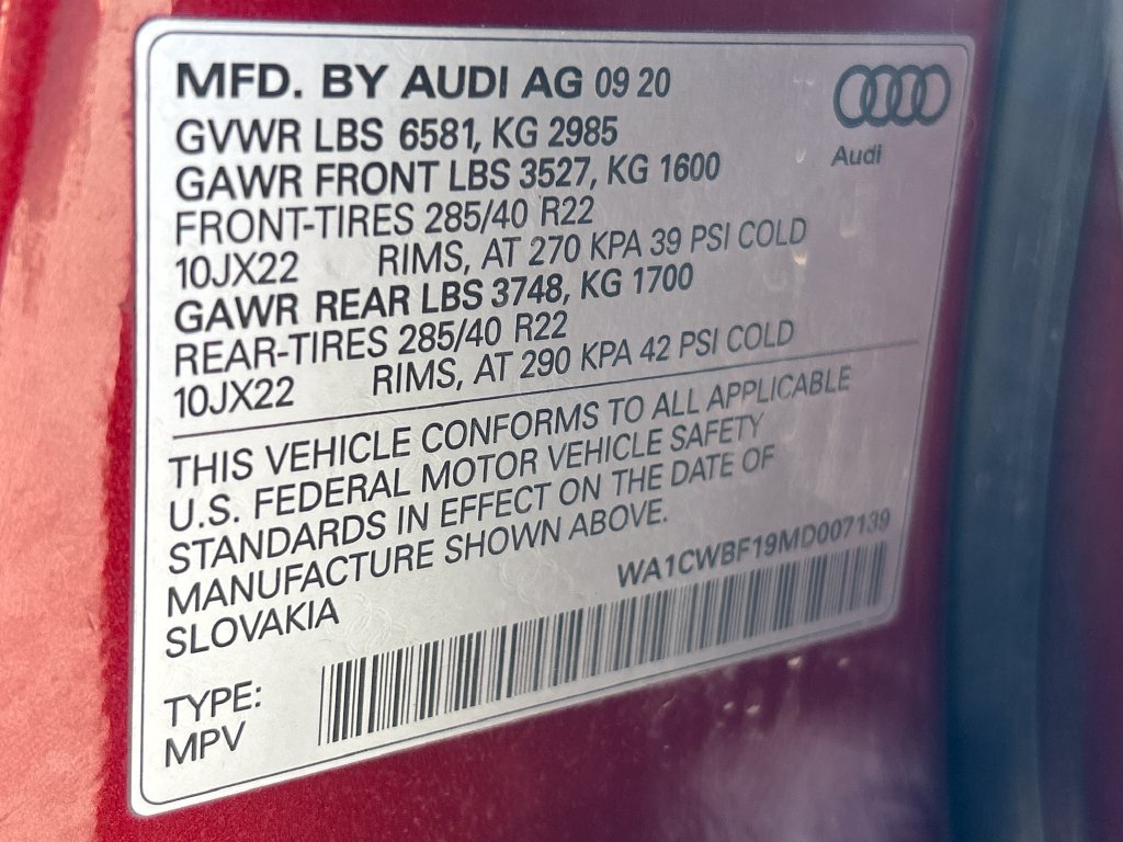 Used 2021 Audi SQ8 Prestige AWD/4WD image 34