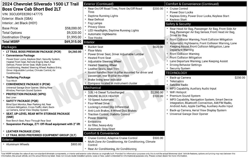Used 2024 Chevrolet Silverado 1500 LT Trail Boss w/ LT Trail Boss Premium Package AWD/4WD image 27