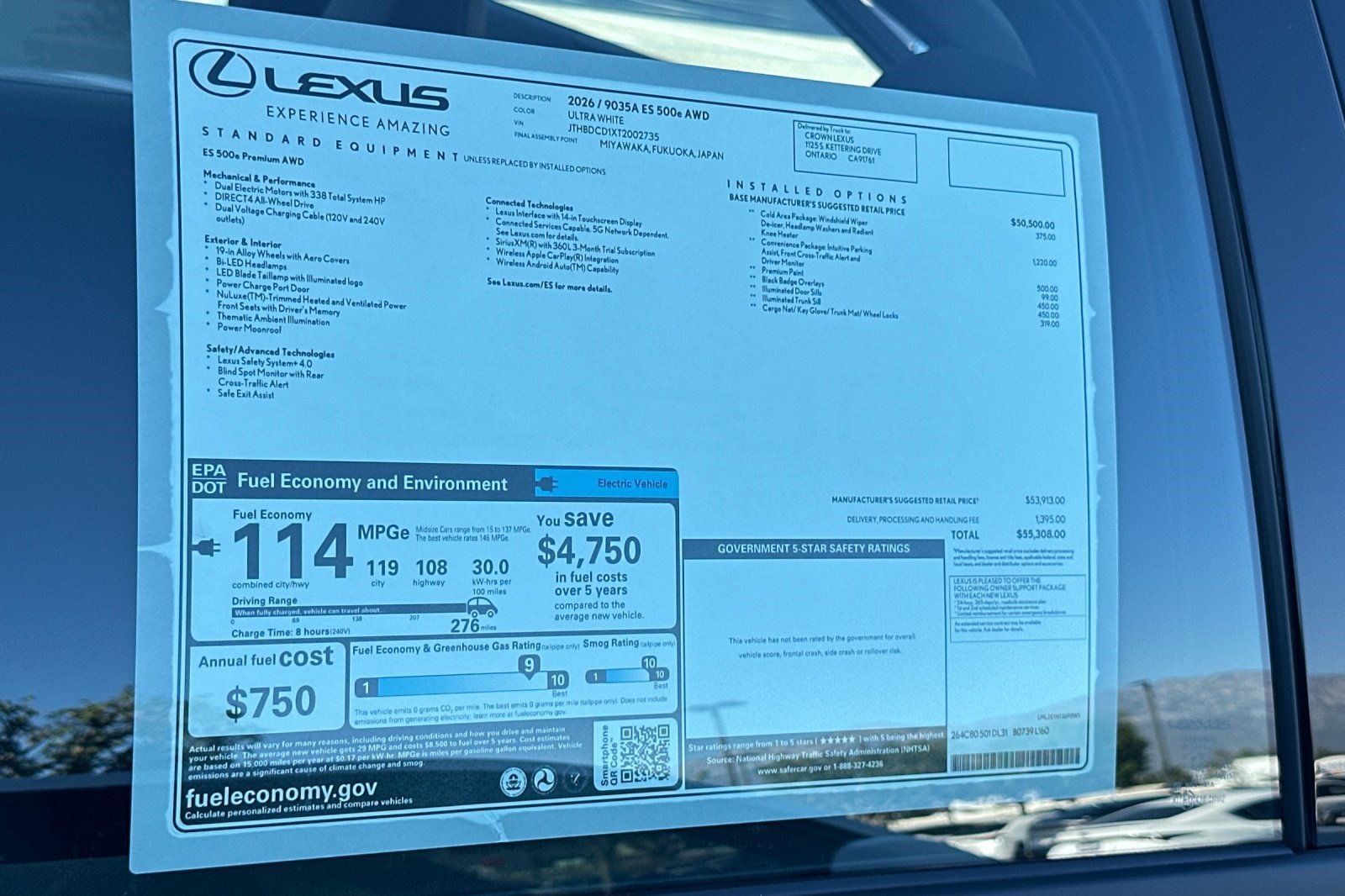 New 2026 Lexus ES 500e w/ Convenience Package AWD/4WD image 28