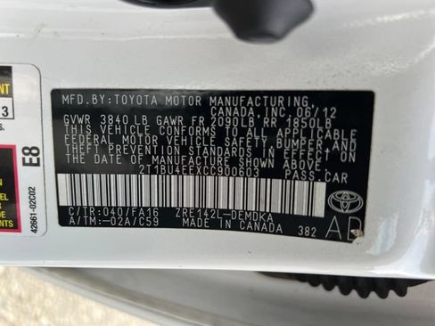 Used 2012 Toyota Corolla L FWD image 17