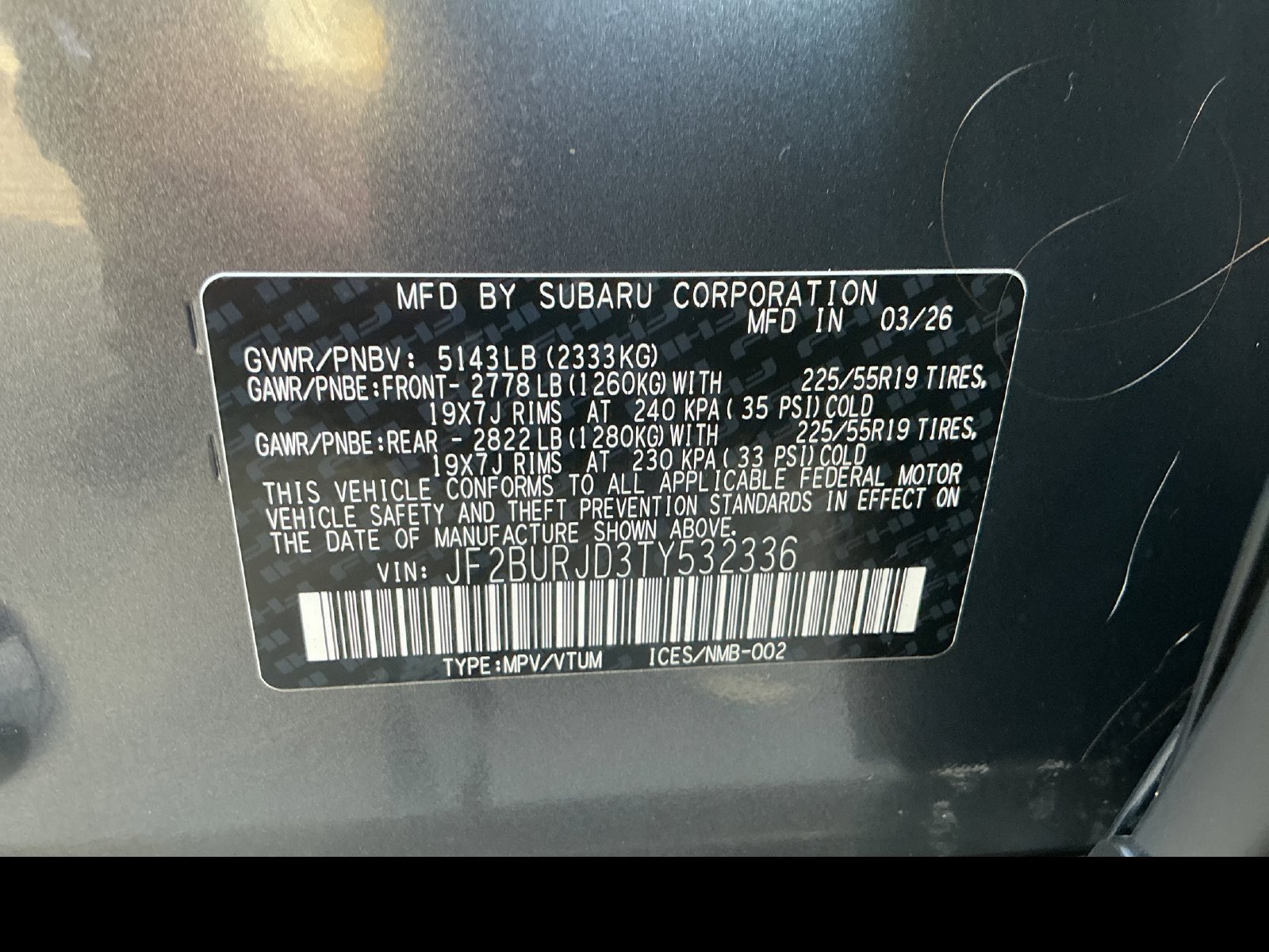Certified 2026 Subaru Outback Touring XT AWD/4WD image 30