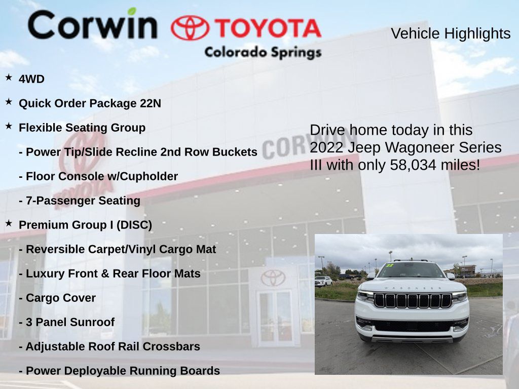 Used 2022 Jeep Wagoneer Series III w/ Premium Group I AWD/4WD image 7