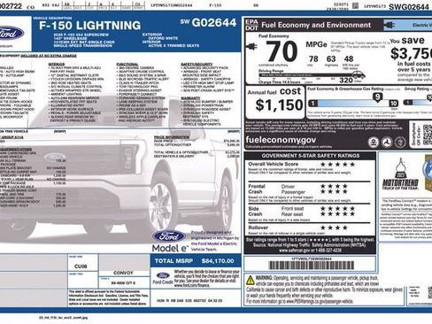Used 2025 Ford F150 Lightning Lariat w/ Max Trailer Tow Package AWD/4WD image 6