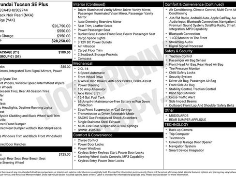 Used 2017 Hyundai Tucson SE Plus w/ Cargo Package FWD image 3