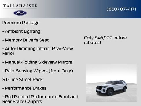 New 2026 Ford Explorer ST-Line w/ ST-Line Street Pack image 24