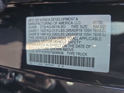 New 2026 Honda Ridgeline RTL image 34