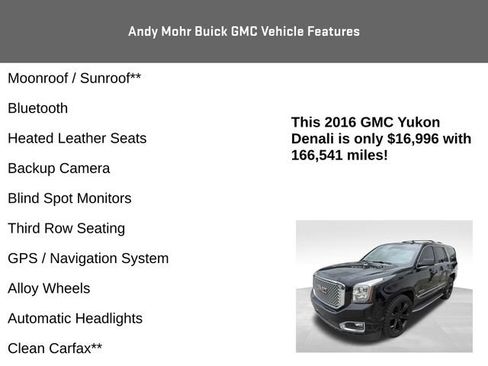Used 2016 GMC Yukon Denali w/ Open Road Package AWD/4WD image 4