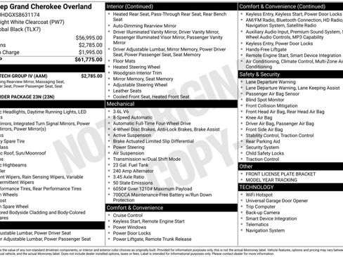 New 2025 Jeep Grand Cherokee Overland w/ Luxury Tech Group IV image 3