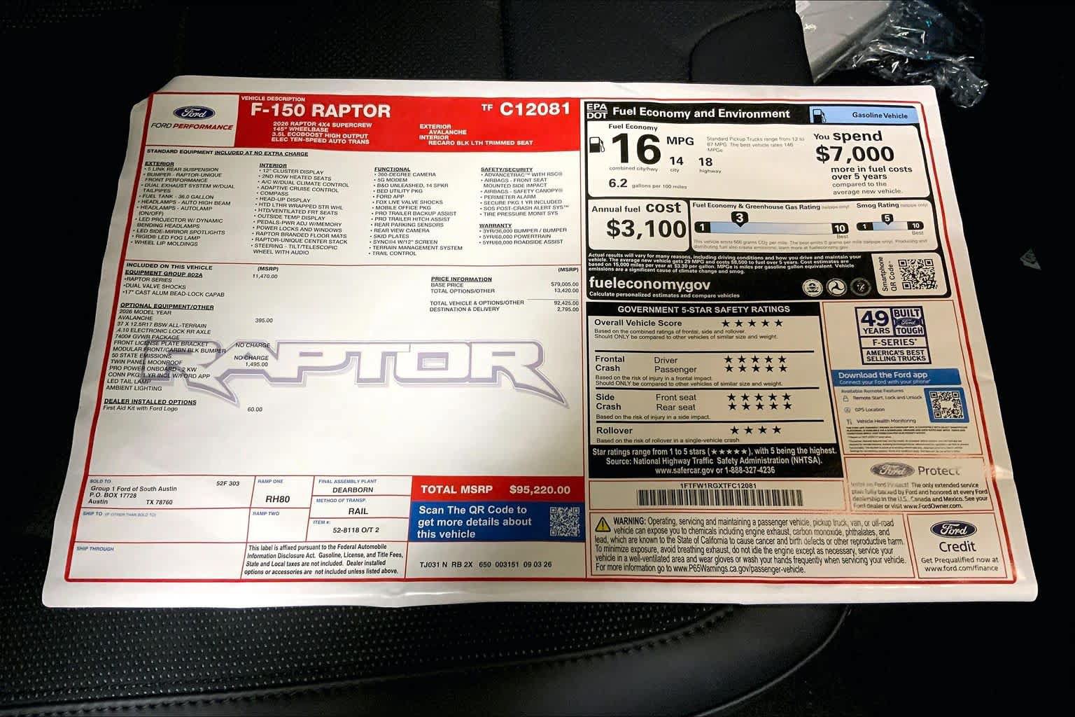 New 2026 Ford F150 Raptor AWD/4WD image 21