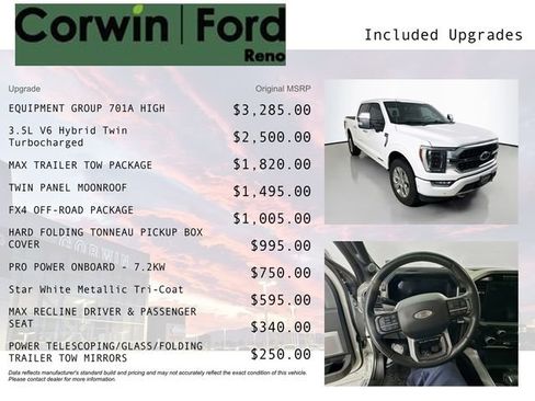 Certified 2021 Ford F150 Platinum w/ Equipment Group 701A High image 3