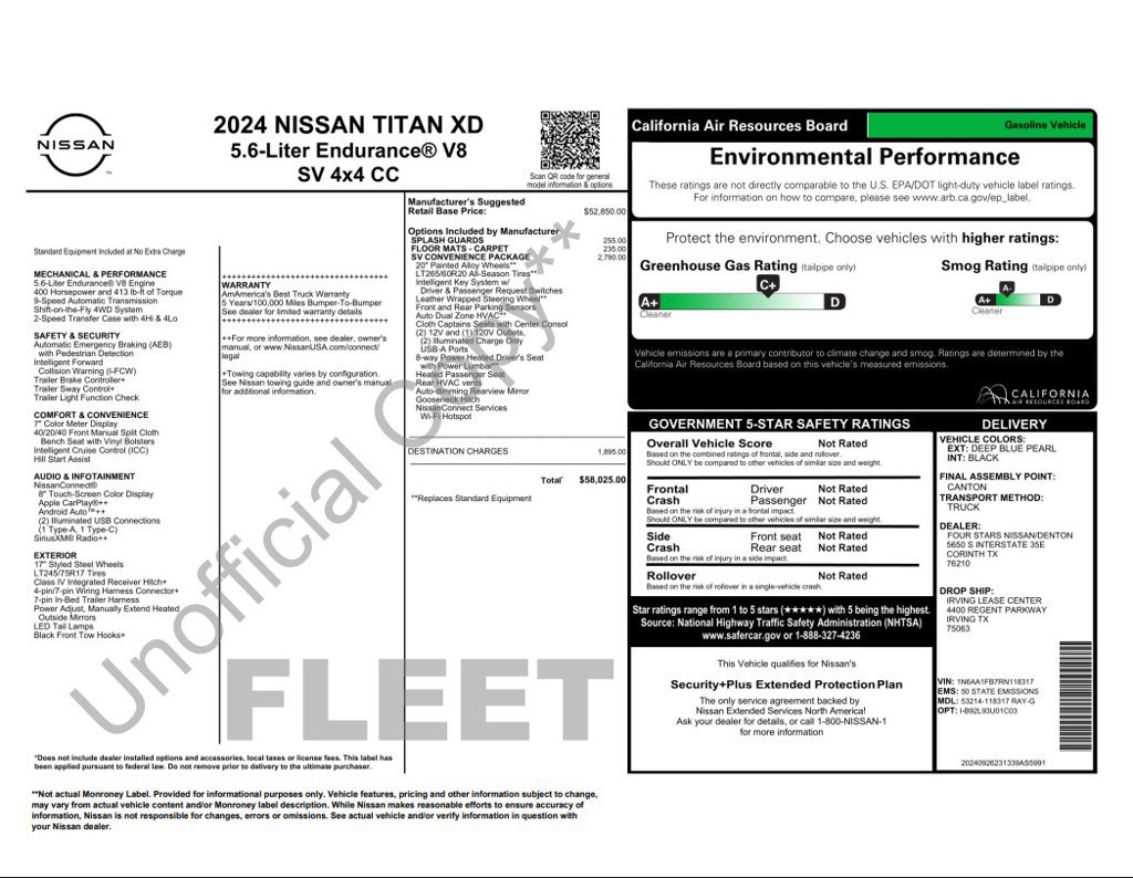 Used 2024 Nissan Titan SV w/ SV Convenience Package AWD/4WD image 3