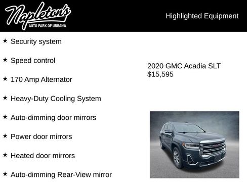 Used 2020 GMC Acadia SLT w/ Trailering Package FWD image 8