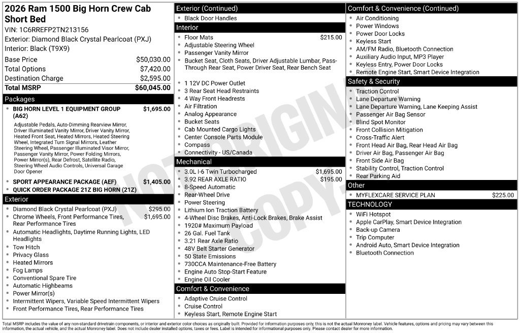 Used 2026 RAM 1500 Big Horn RWD image 8