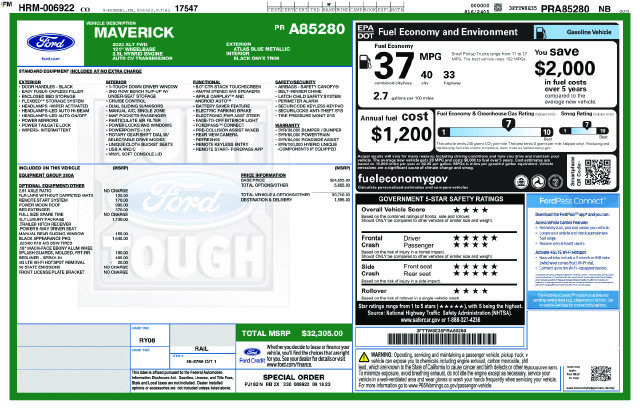 Used 2023 Ford Maverick XLT w/ XLT Luxury Package FWD image 15